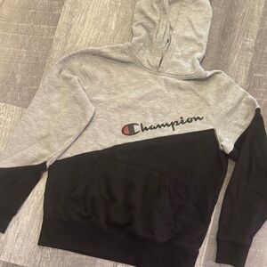 Champion Two-Tone Gray and Black Hoodie